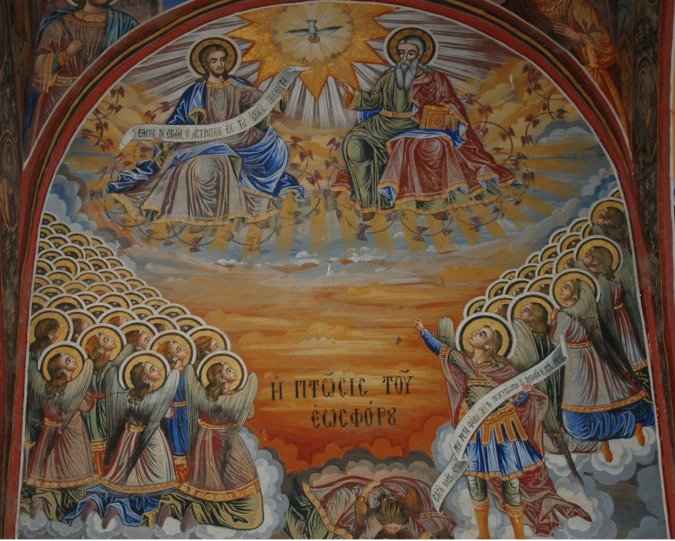 Η μάχη στον ουρανό μεταξύ του Αρχαγγέλου Μιχαήλ και του δράκοντος και η τρίτη και τελική ήττα του δράκοντα