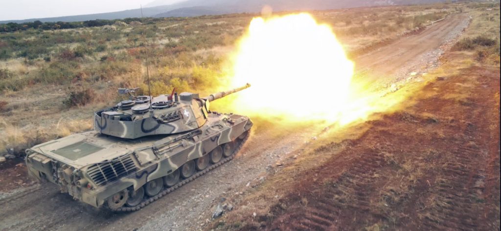 Leopard 1A5: Πυρ από τα άρματα μάχης του ΕΣ στο Πεδίο Βολής Λιτοχώρου