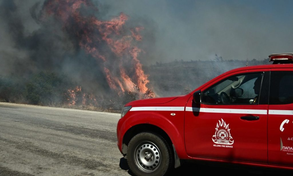 Φωτιά σε αγροτοδασική περιοχή στην Αρχαία Ολυμπία