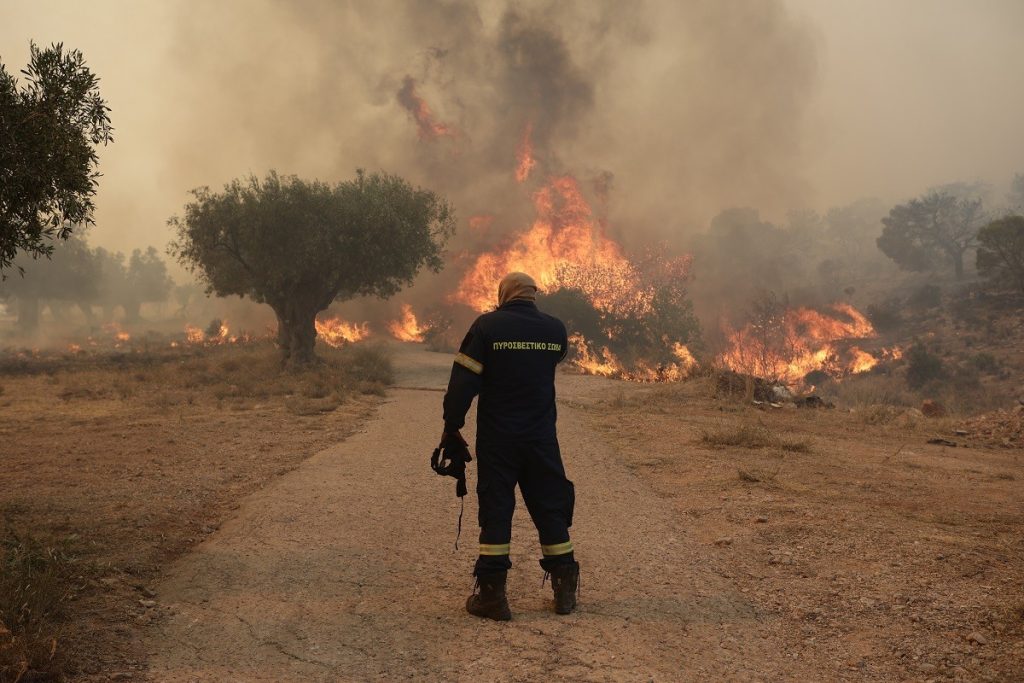 Εύβοια: Φωτιά στην Κάρυστο – Σηκώθηκαν 6 εναέρια μέσα