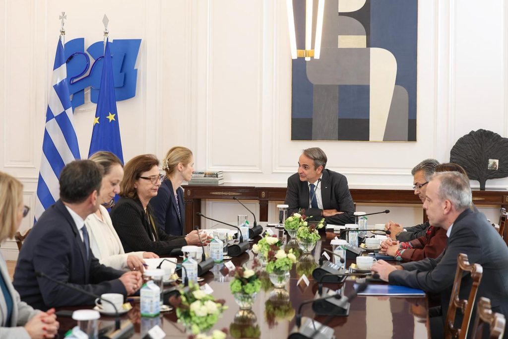 Κ.Μητσοτάκης με Κάγια Κάλας στο Μέγαρο Μαξίμου: Συζήτησαν τον πόλεμο της «Ρωσίας κατά της Ουκρανίας»