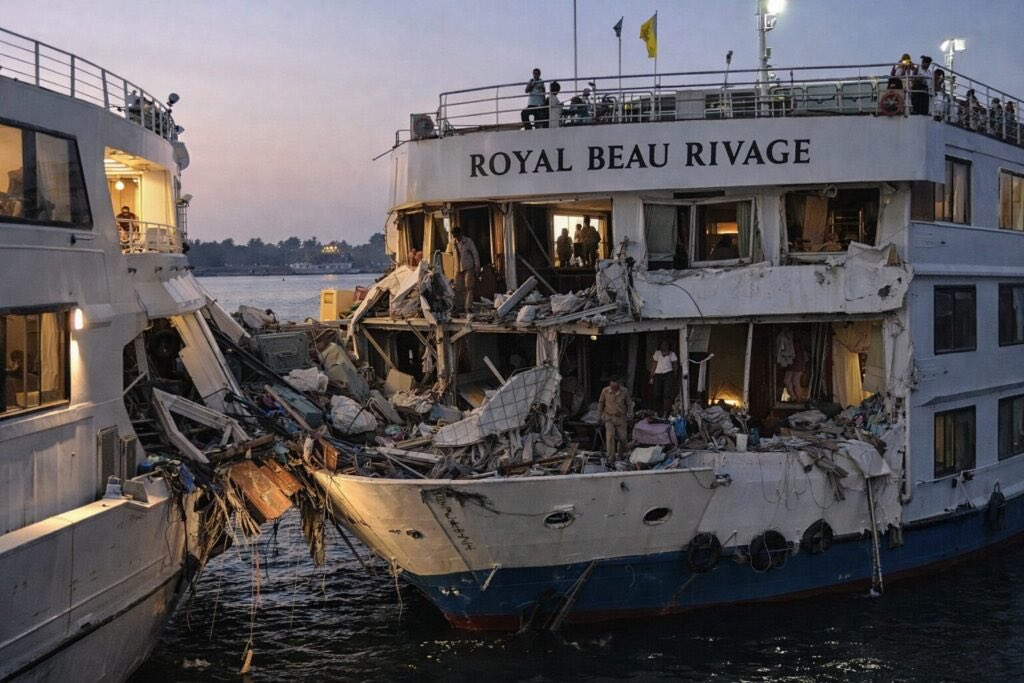 Συγκρούστηκαν κρουαζιερόπλοια στο Νείλο: Νεκρή μια 47χρονη γυναίκα (φώτο)