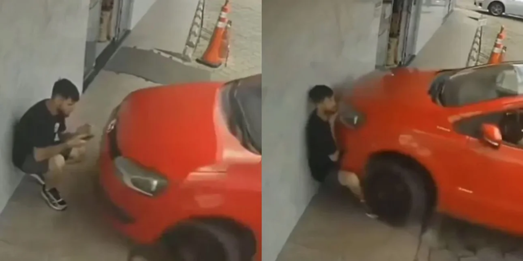 Βίντεο: Γυναίκα στη Βραζιλία πάτησε λάθος πεντάλ στο παρκάρισμα και σφήνωσε πεζό στον τοίχο!