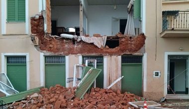 Σφοδρή βροχόπτωση έπληξε τη Μεσσήνη: Kατέρρευσε πρόσοψη σπιτιού! (φωτο)