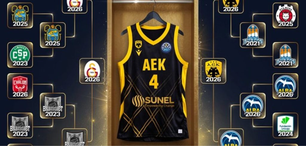 Η φανέλα της ΑΕΚ αναδείχθηκε η ομορφότερη στην ιστορία του Basketball Champions League