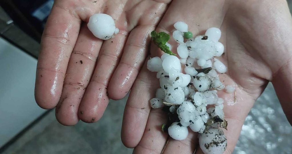 Κορινθία: Έντονη χαλαζόπτωση έπληξε τη Νεμέα και τα Δερβενάκια