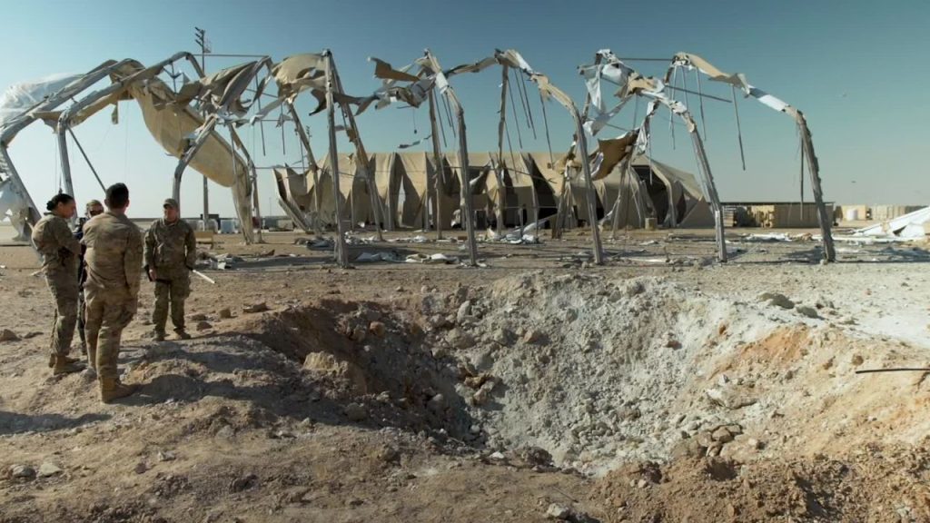 Σκηνές από τις πυραυλικές ιρανικές επιθέσεις που κατέστρεψαν τις αμερικανικές βάσεις στην Μέση Ανατολή