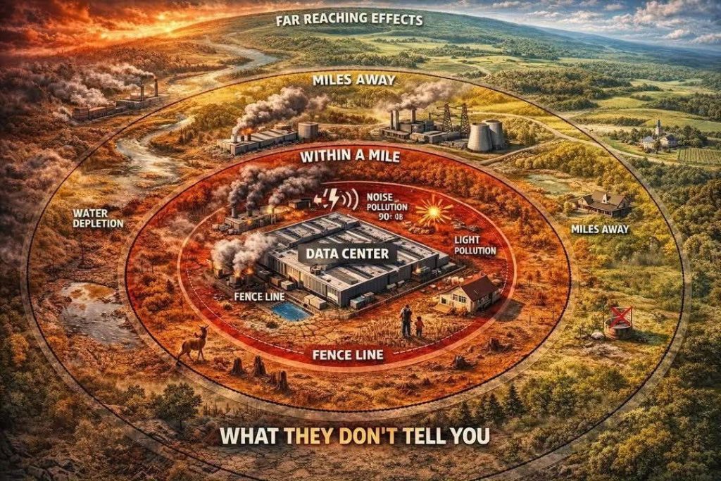 Πώς τα datacenters «σκοτώνουν» ό,τι άφησαν ζωντανό οι ανεμογεννήτριες: «Ρουφάνε» κυριολεκτικά την ζωή γύρω τους!