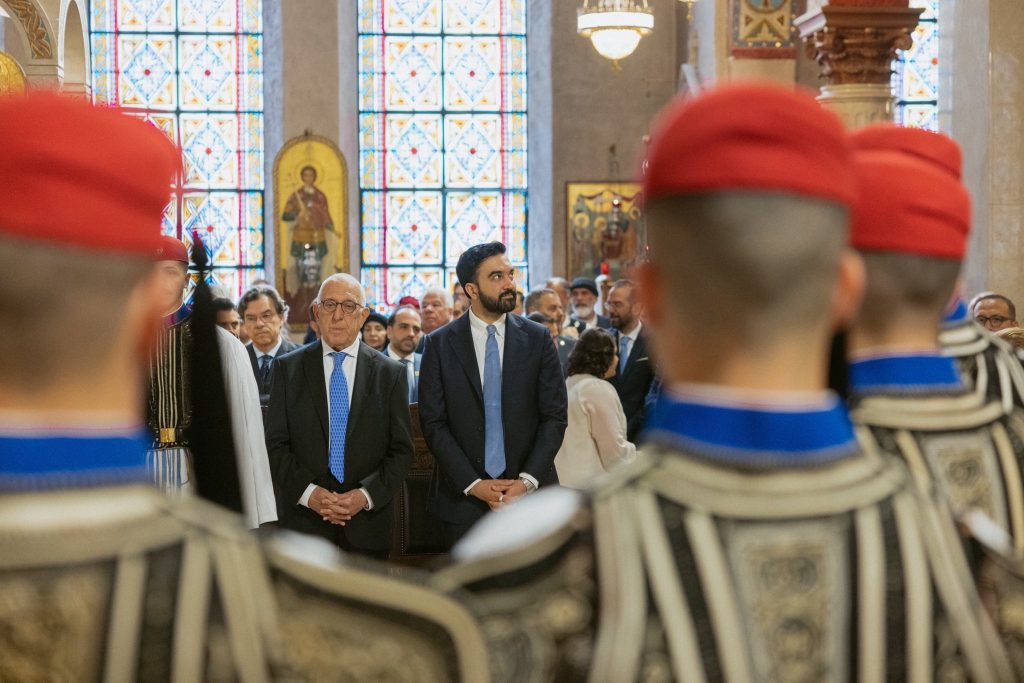 Ο δήμαρχος της Νέας Υόρκης στον Καθεδρικό Ναό της Αγίας Τριάδας  για τον εορτασμό της 25ης Μαρτίου