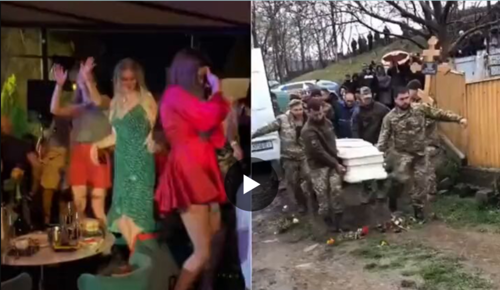 Η κατάσταση στην Ουκρανία σε ένα βίντεο: Καλλονές διασκεδάζουν στο Κίεβο την ώρα που άνδρες μεταφέρονται σε φέρετρα